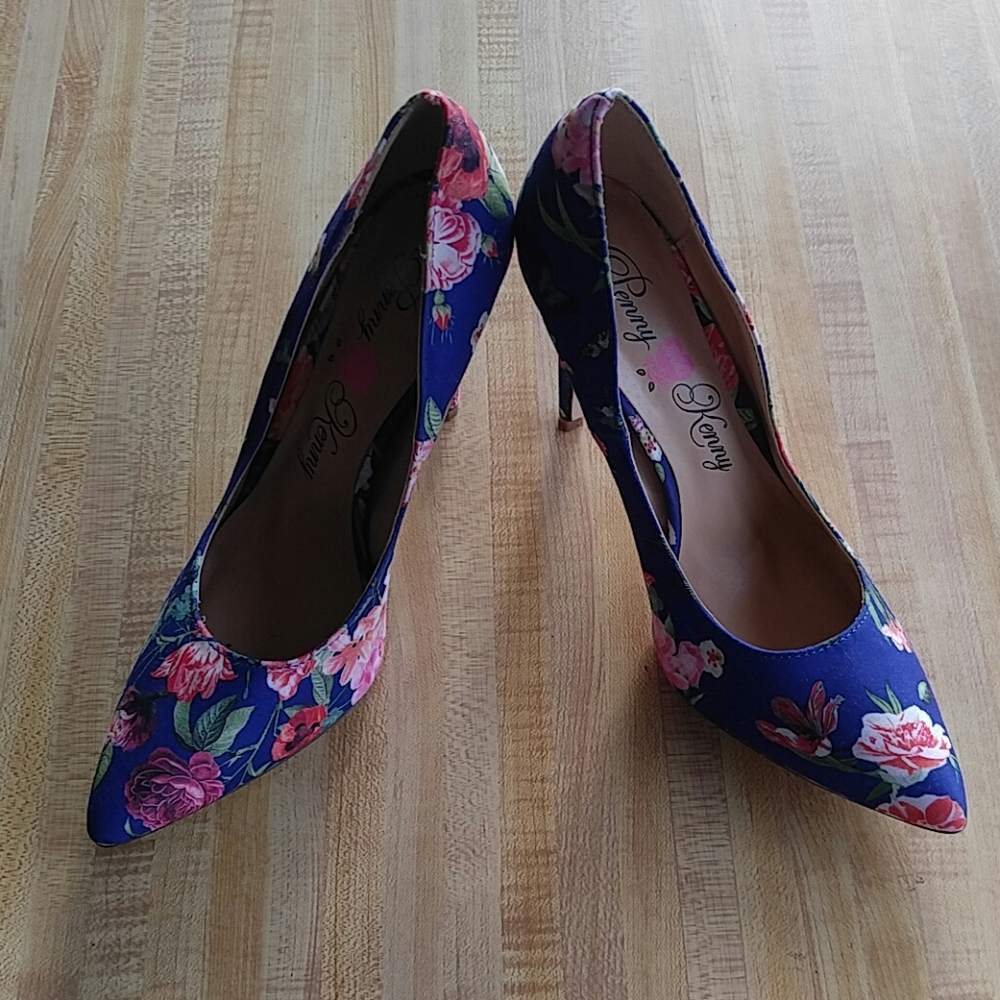 Penny Loves Kenny Fabric Floral Heels